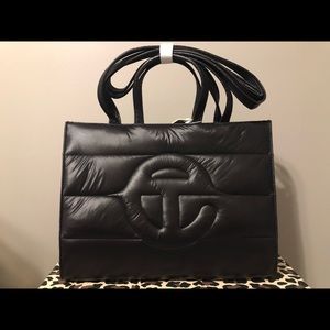 Telfar Mooseknuckles Medium Puff Shopper-Black. New with tags. 100% Authentic